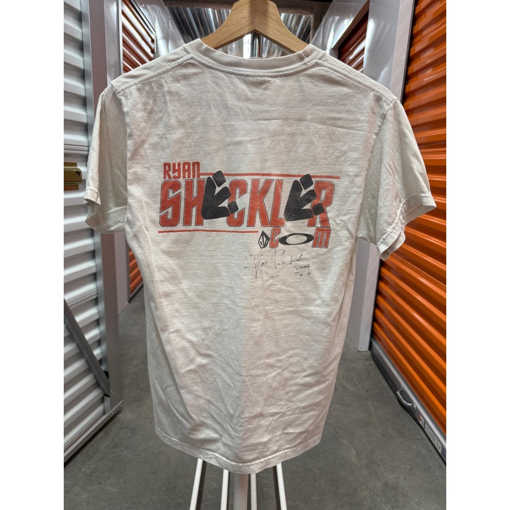 Vintage Ryan Sheckler Skate T-Shirt Mens S Hanes Beefy-T Cream Volcom Oakley